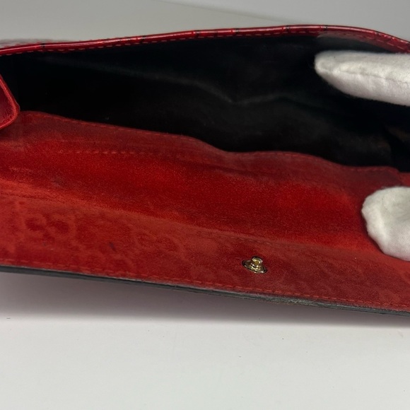 ♥️Gucci Red Patent Leather Guccisima Long Wallet | PRELOVED♥️ - Picture 10 of 12